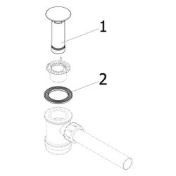 Viega Flaschengeruchverschluss 5420, G 1 1/4", Kunststoff verchromt... VIEGA-470081 4015211470081 (Abb. 1)