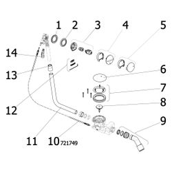 Viega Rotaplex Funktionseinheit Trio 6141.62, d. 725mm x DN 40/50, Weiß... VIEGA-727949 4015211727949 (Abb. 1)