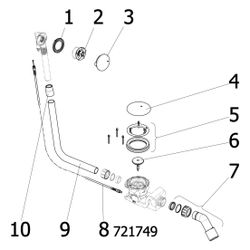 Viega Rotaplex-Ab-/Überlauf Funktionseinheit 6142.32, DN 40/50, Kunststoff, Weiß... VIEGA-488659 4015211488659 (Abb. 1)