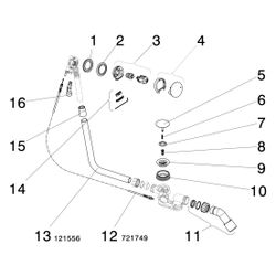 Viega Multiplex Trio Ab- und Überlauf 6161.60, DN 40/50, Bowdenzug-Länge 725mm, Länge/Höh... VIEGA-727741 4015211727741 (Abb. 1)