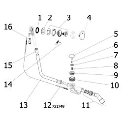 Viega Multiplex Trio Ab- und Überlauf MT9 6170.11, DN 40/50, Bowdenzug-Länge 725mm, Länge... VIEGA-733605 4015211733605 (Abb. 1)