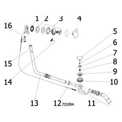 Viega Multiplex Trio Ab- und Überlauf MT9 6170.12, DN 40/50, Bowdenzug-Länge 1070mm, Läng... VIEGA-733612 4015211733612 (Abb. 1)