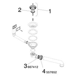 Viega Ablaufventilset 7139.151, Kunststoff, Weiß... VIEGA-678548 4015211678548 (Abb. 1)