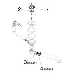 Viega Ablaufventilset 7139.152, Kunststoff, Weiß... VIEGA-678555 4015211678555 (Abb. 1)