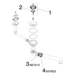Viega Ablaufventilset 7139.153, Kunststoff, Weiß... VIEGA-699864 4015211699864 (Abb. 1)