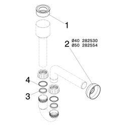 Viega Röhrengeruchverschluss 7985.94, 50x40mm, Kunststoff, Weiß... VIEGA-117771 4015211117771 (Abb. 1)