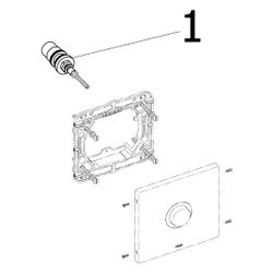 Viega Visign for Public Ausstattungsset 8326.2 für Urinal-Spülsystem, Edelstahl gebürstet... VIEGA-721930 4015211721930 (Abb. 1)