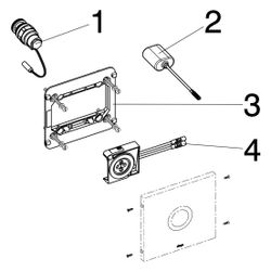 Viega Visign for Public Ausstattungsset 8326.55 für Urinal-Spülsystem, Edelstahl, Weiß-Al... VIEGA-735500 4015211735500 (Abb. 1)
