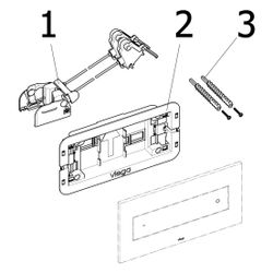 Viega Visign for Style 12 WC-Betätigungsplatte 8332.1, Kunststoff, Edelmatt... VIEGA-597276 4015211597276 (Abb. 1)