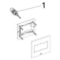 Viega Visign for Style 12 Urinal Fertigbauset 8332.2, Kunststoff, Edelmatt... VIEGA-599270 4015211599270 (Abb. 1)