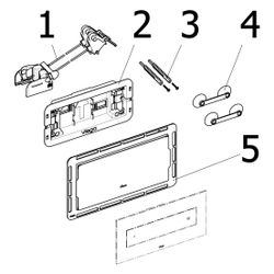 Viega Visign for Style 12 WC-Betätigungsplatte 8332.4, Glas, klar/Grau... VIEGA-645151 4015211645151 (Abb. 1)