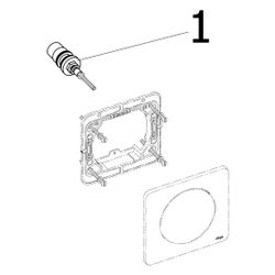Viega Visign for Style 13 Fertigbauset 8333.2 für Urinal-Spülsystem, Kunststoff verchromt... VIEGA-654788 4015211654788 (Abb. 1)