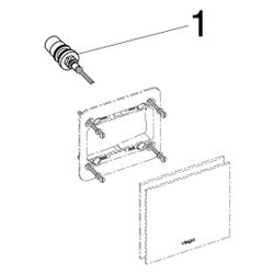Viega Visign for More 100 Urinal Fertigbauset 8351.2, Metall/Glas/Aluminium, klar/Hellgra... VIEGA-599386 4015211599386 (Abb. 1)