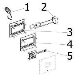 Viega Visign for More Ausstattungsset Metall/Glas 100 8351.65 für Urinal-Spülsystem, 230V... VIEGA-735531 4015211735531 (Abb. 1)