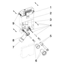 Viega WC Block 3H Prevista Pure 8512.31 in 1070 mm Stahl verzinkt... VIEGA-771959 4015211771959 (Abb. 1)
