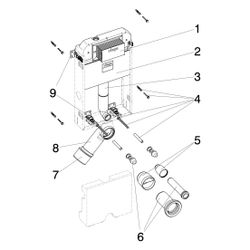 Viega WC Block 3H Prevista Pure 8512 in 1070 mm Stahl verzinkt... VIEGA-771928 4015211771928 (Abb. 1)