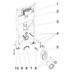Viega Prevista Dry WC-Element 8521 mit Dusch-WC-Anschluss, 1120mm höhenverstellbar... VIEGA-771997 4015211771997 (Abb. 1)