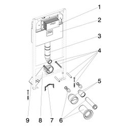 Viega Prevista Dry WC-Element 8524, Objektvariante, 1120mm... VIEGA-771973 4015211771973 (Abb. 1)
