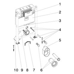 Viega Prevista Dry WC-Element 8533 mit Dusch-WC-Anschluss, 820mm... VIEGA-772017 4015211772017 (Abb. 1)