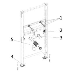 Viega Prevista Dry Waschtisch-Element 8535 für Wasch­tisch mit Einlocharmatur, 1120mm, An... VIEGA-776183 4015211776183 (Abb. 1)