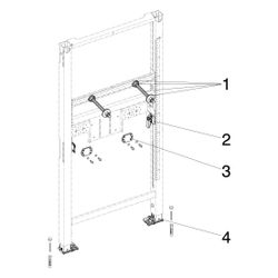 Viega Prevista Dry Waschtisch-Element 8536, barrierefrei, 1120mm, Stahl... VIEGA-776046 4015211776046 (Abb. 1)