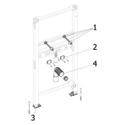 Viega Prevista Dry Waschtisch-Element 8538 Anschlüsse fixiert, 1120mm, Stahl... VIEGA-789329 4015211789329 (Abb. 1)