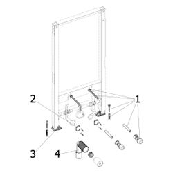 Viega Prevista Dry Bidet-Element 8568, 1120mm... VIEGA-776442 4015211776442 (Abb. 1)