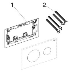 Viega Visign for Style 20 WC-Betätigungsplatte 8610.1, Kunststoff verchromt... VIEGA-773779 4015211773779 (Abb. 1)