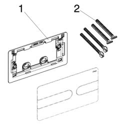Viega Visign for Style 23 WC-Betätigungsplatte für Prevista 8613.1 Acryl Schwarz/Edelstah... VIEGA-773182 4015211773182 (Abb. 1)
