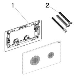 Viega Visign for Style 25 WC-Betätigungsplatte für Prevista 8615.1, Kunststoff, Weiß-Alpi... VIEGA-774356 4015211774356 (Abb. 1)