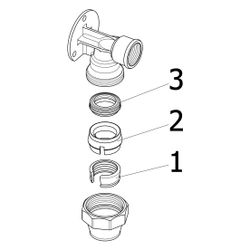Viega Maxiplex Wandscheibe 9025.5, d. 25mm x Rp 3/4", Rotguss... VIEGA-277734 4015211277734 (Abb. 1)