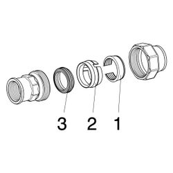 Viega Maxiplex Übergangsstück 9031, d. 50mm x Rp1 1/2", Rotguss... VIEGA-277819 4015211277819 (Abb. 1)