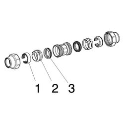 Viega Maxiplex Kupplung 9041, d. 20mm, Rotguss... VIEGA-274849 4015211274849 (Abb. 1)