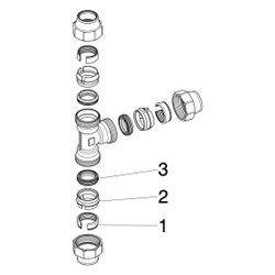 Viega Maxiplex T-Stück 9051, d. 50mm, Rotguss... VIEGA-277932 4015211277932 (Abb. 1)