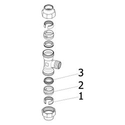 Viega Maxiplex T-Stück 9052, d. 50mm x R 1 1/2", Rotguss... VIEGA-277963 4015211277963 (Abb. 1)
