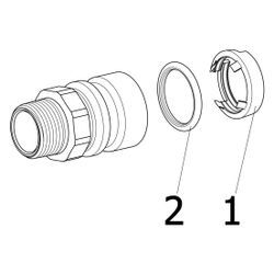 Viega Geopress Übergangsstück mit SC-Contur 9611TW, d. 63mm x R 1 1/2", Rotguss... VIEGA-764951 4015211764951 (Abb. 1)