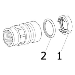 Viega Geopress Übergangsstück mit SC-Contur 9612TW, d. 50mm x Rp 1 1/2", Rotguss... VIEGA-765187 4015211765187 (Abb. 1)