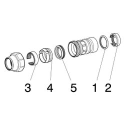 Viega Geopress Übergangsstück mit SC-Contur 9613.4TW, d. 40x40mm, Rotguss... VIEGA-767808 4015211767808 (Abb. 1)