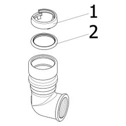 Viega Geopress Übergangsbogen 90 Grad mit SC-Contur 9614.2TW, d. 63mm x Rp 2", Rotguss... VIEGA-768027 4015211768027 (Abb. 1)