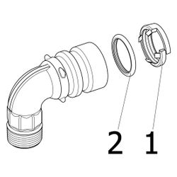 Viega Geopress Übergangsbogen 90 Grad mit SC-Contur 9614TW, d. 32mm x R 1", Rotguss... VIEGA-767853 4015211767853 (Abb. 1)