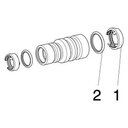 Viega Geopress Reduziermuffe mit SC-Contur 9615.2TW, d. 63x50mm, Rotguss... VIEGA-765644 4015211765644 (Abb. 1)