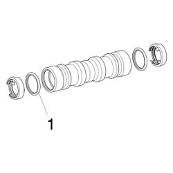 Viega Geopress Reparatur-Schiebemuffe mit SC-Contur 9615.5TW, d. 40mm, Rotguss... VIEGA-765569 4015211765569 (Abb. 1)