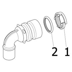 Viega Geopress Einsteckbogen I/A 90 Grad mit SC-Contur 9616.1TW, d. 28x32mm, Rotguss... VIEGA-767020 4015211767020 (Abb. 1)