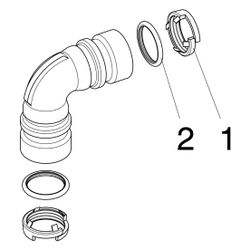 Viega Geopress Bogen 90 Grad mit SC-Contur 9616TW, d. 32mm, Rotguss... VIEGA-765651 4015211765651 (Abb. 1)