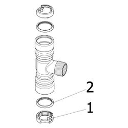 Viega Geopress T-Stück mit SC-Contur 9617.1TW, d. 40mm x R 1 1/4" x Rp 1", Rotguss... VIEGA-767204 4015211767204 (Abb. 1)