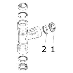 Viega Geopress T-Stück mit SC-Contur 9618TW, 50x50x50mm, Rotguss... VIEGA-765750 4015211765750 (Abb. 1)