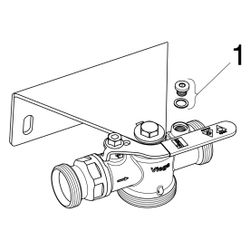 Viega Gaszähler-Kugelhahn für Einstutzengaszähler G2112.2, G 1 3/8", Messing... VIEGA-530051 4015211530051 (Abb. 1)