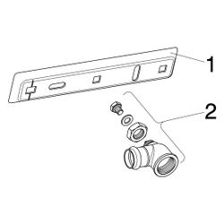 Viega Gaszähleranschlussplatte mit SC-Contur für Einstutzengaszähler G2324, d. 22mm x R 1... VIEGA-533601 4015211533601 (Abb. 1)