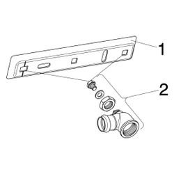 Viega Profipress G-Gaszähleranschlussplatte mit SC-Contur für Zweistutzengaszähler G2325,... VIEGA-533625 4015211533625 (Abb. 1)