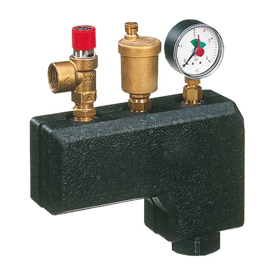 Viessmann Kleinverteiler KV2-A mit Armaturenm, best. aus Sicherheitsventil 3 bar, Manometer, Entlüfter und Wärmedämmung